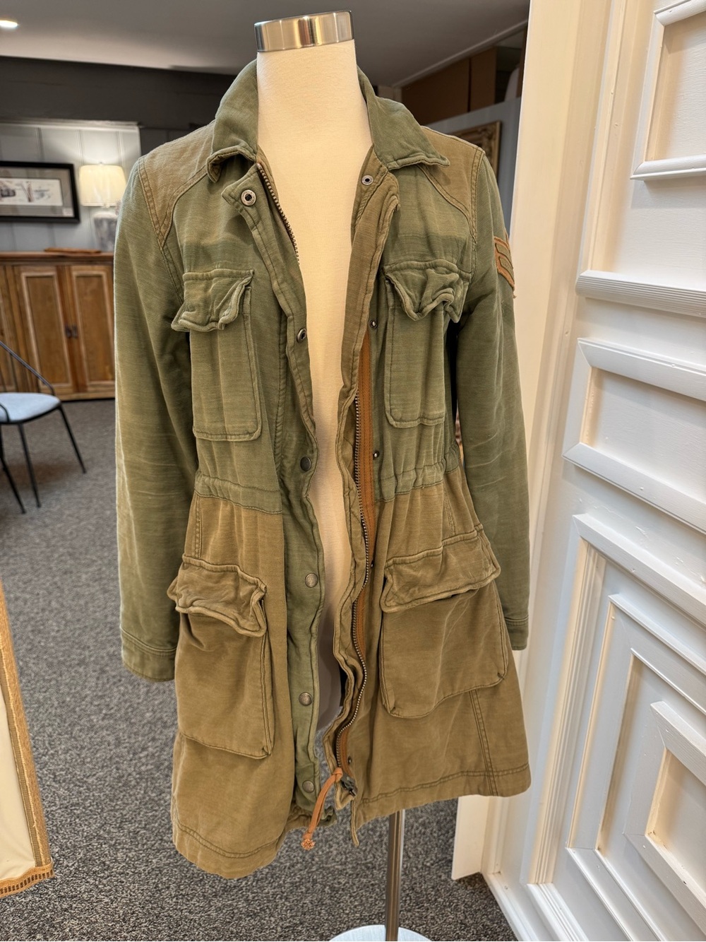 Free People Olive Green Utility Field Jacket - Women - Picture 1 of 4